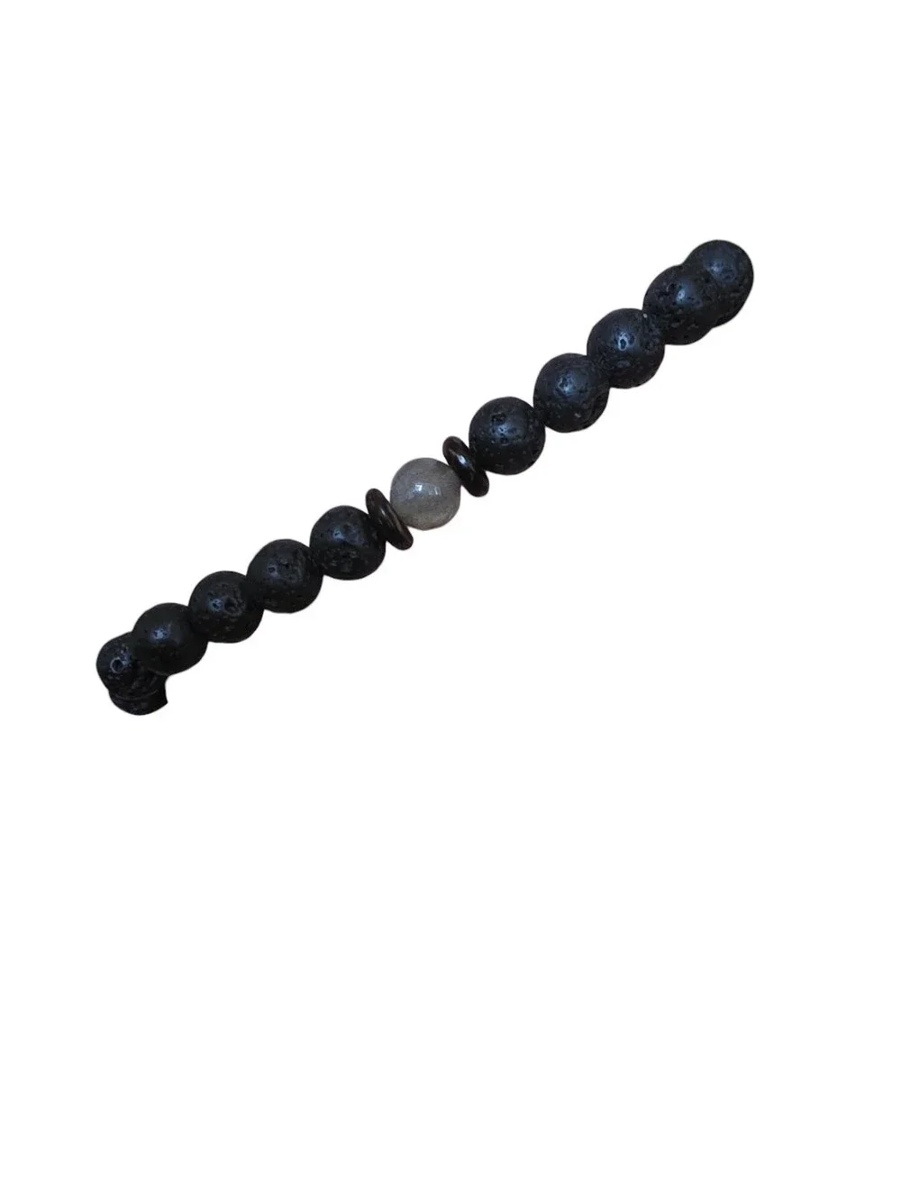 Themerol Lava Bead & Moonstone Bracelet